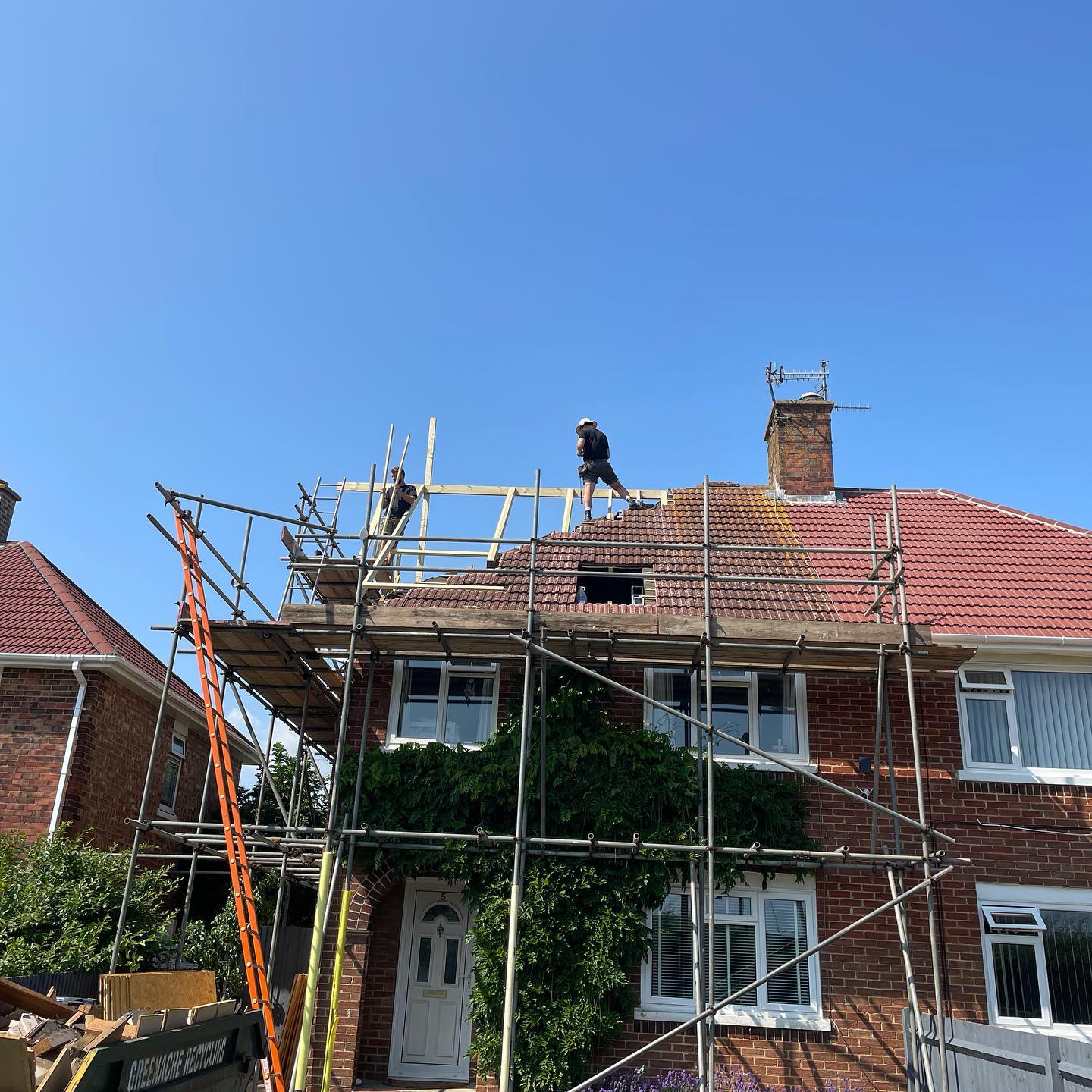 Dormer loft conversion under way