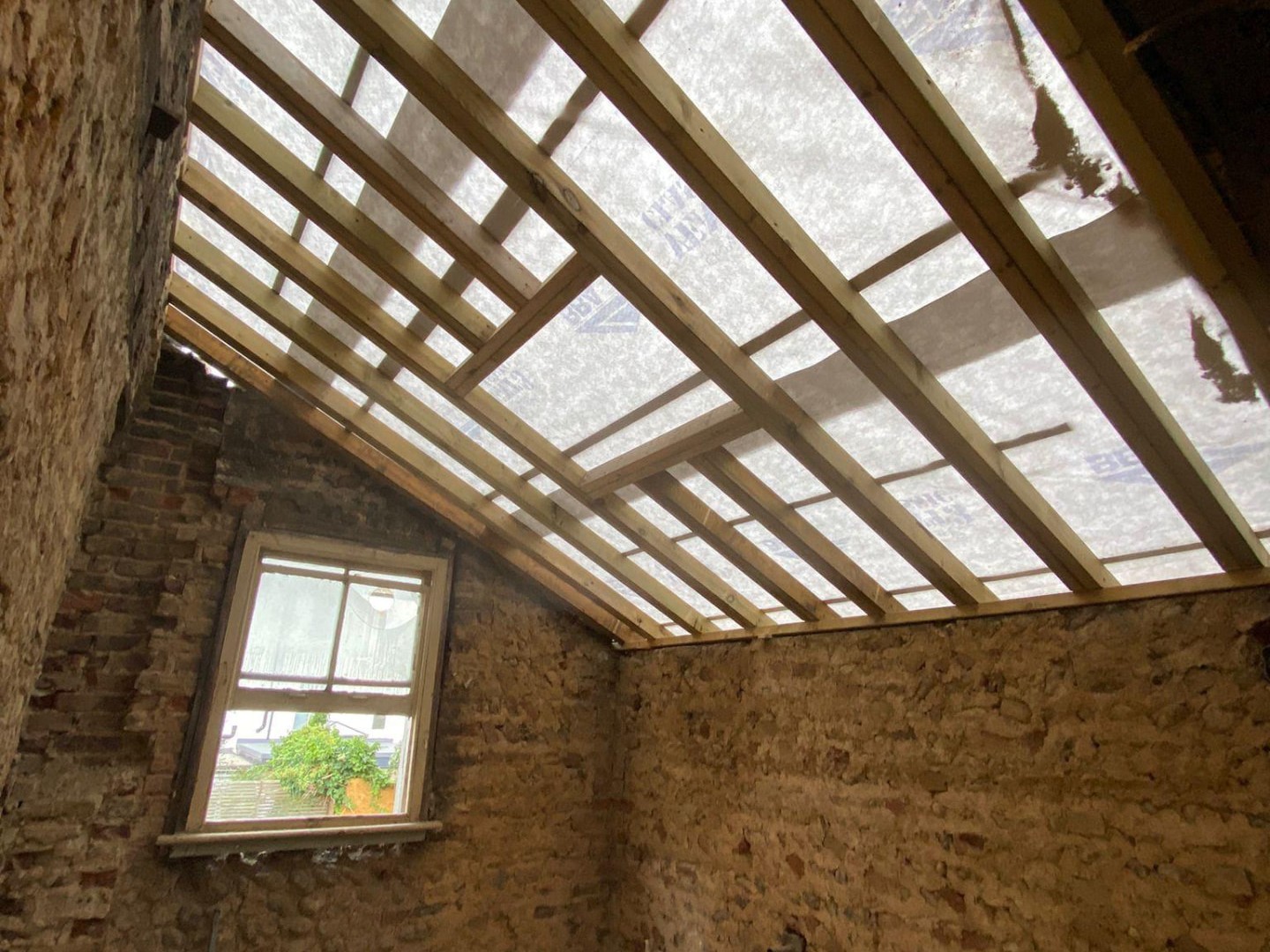 New roof structure & loft shell